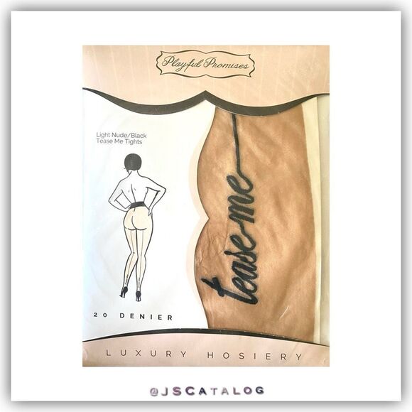 NEW Sheer Nude Pantyhose with Embroidered Design - Picture 1 of 2